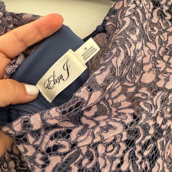 Eliza J Floral Lace Fit-and-Flare Dress - Picture 6 of 10